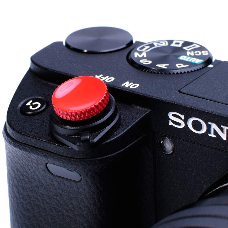 VKO Camera Soft Release Shutter Button Cap for ZV-1 ZV1 RX100M7 RX100M6 RX100M5 RX100M4 RX100M3 A6000 A6100 A6300 A6400 A7R A7S A7 Flat Surface Cameras Shutter Button Red(2 Pack) - Image 1